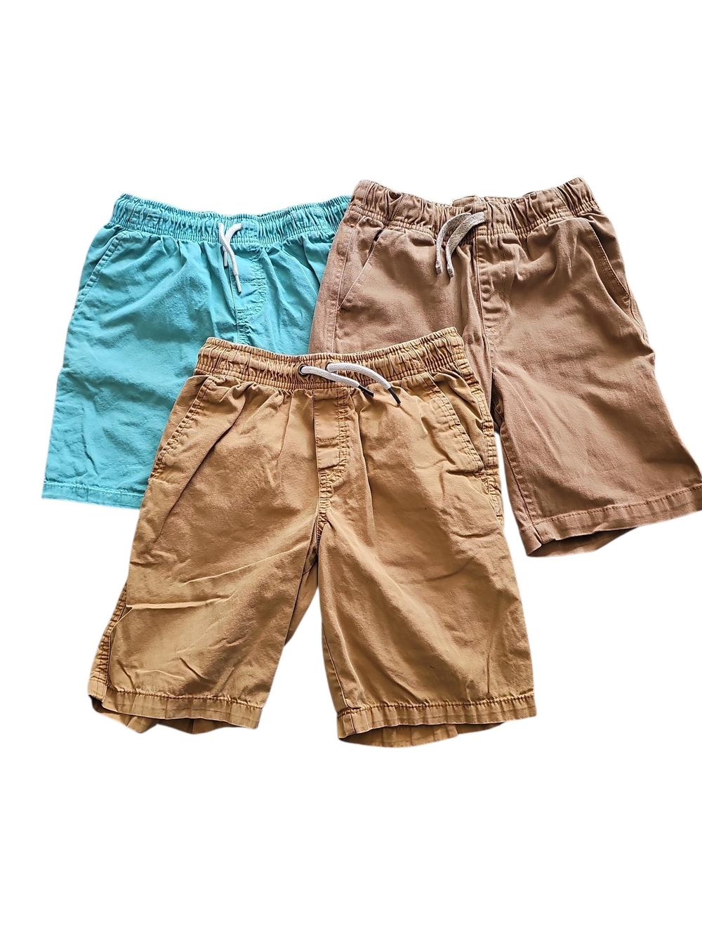 Cat & Jack Boys Shorts Trio - Aqua, Tan, Brown
